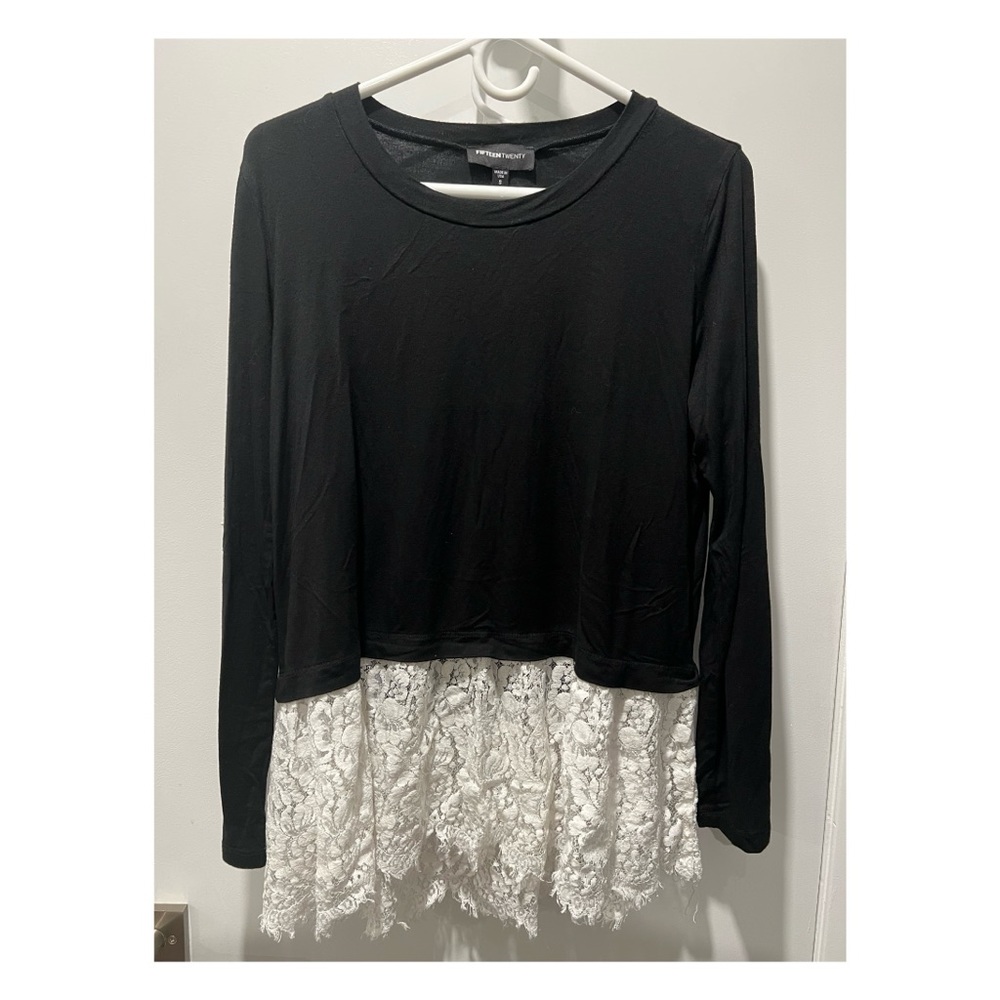Fifteen Twenty black and lace blouse